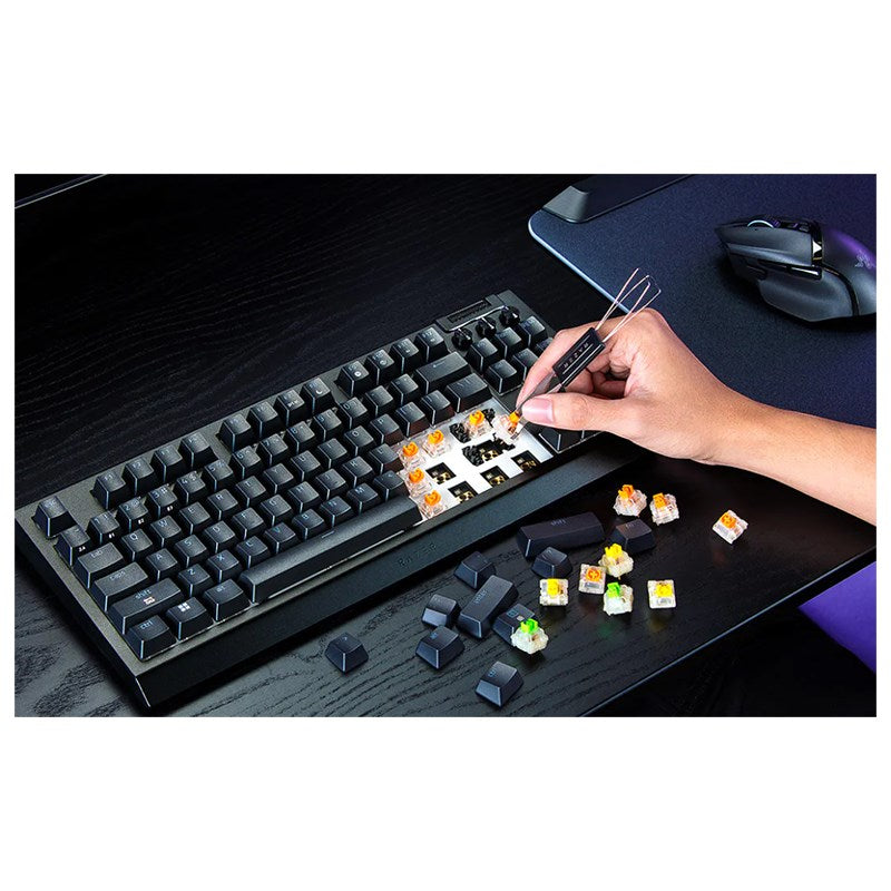 Razer BlackWidow V4 Tenkeyless HyperSpeed Wireless Hot-swappable Gaming Keyboard - Black Razer BlackWidow V4 Tenkeyless HyperSpeed Wireless Hot-swappable Gaming Keyboard - Black